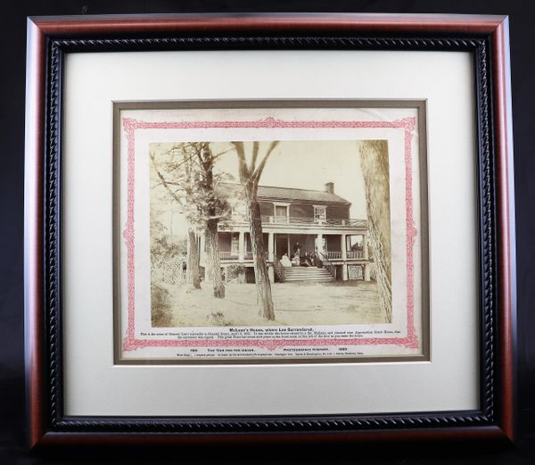 Photograph of McLean's House Where Lee Surrendered by Taylor & Huntington / SOLD