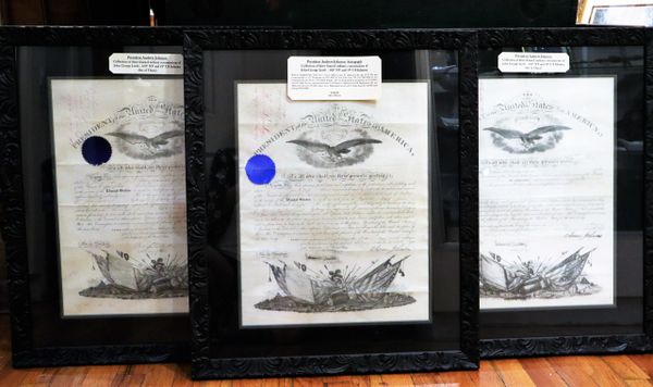 President Andrew Johnson Autograph Collection of Three Framed Military Commissions of John George Leefe - 162nd NY and 19th US Infantry / SOLD