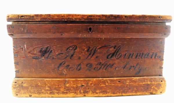 Officer's Field Trunk of Lieutenant Rensalier W. Hinman 2nd Illinois Light Artillery / SOLD