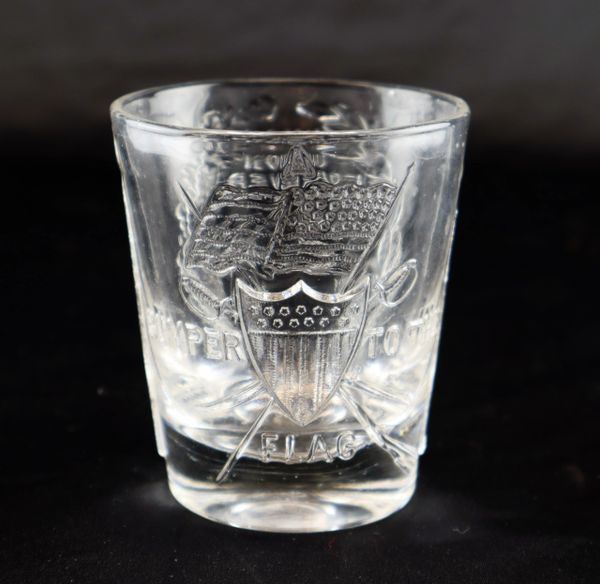 Patriotic Civil War Glass Tumbler / Sold