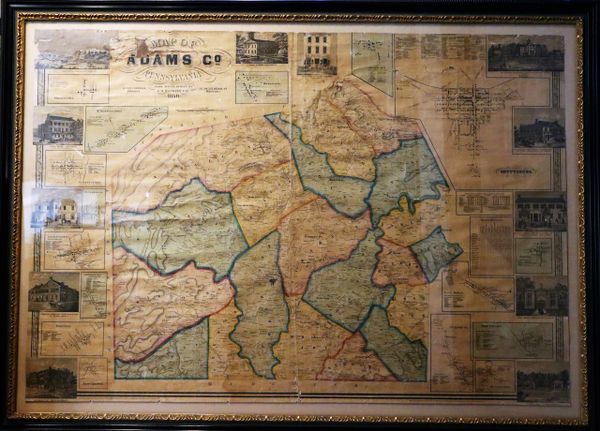 Historic “Converse Wall Map of Adams County” / SOLD