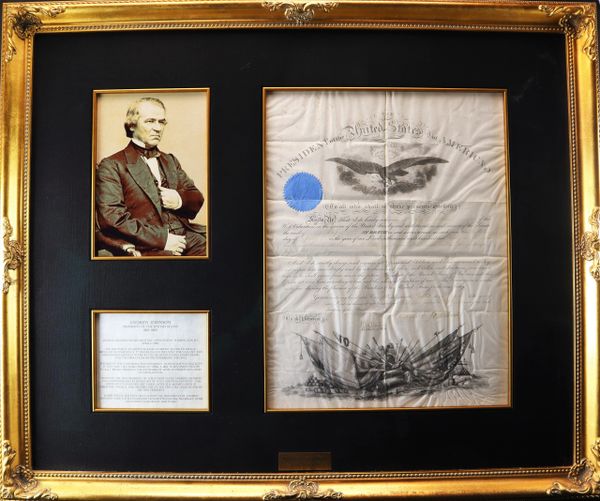 President Andrew Johnson Signed Military Appointment Dated April 17, 1865 / SOLD