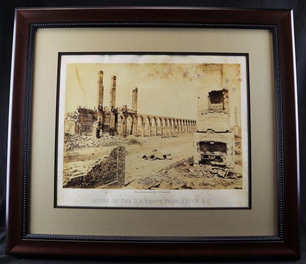 “Ruins of the R.R. Depot Charleston S.C.” Albumen Silver Photograph by George N. Barnard / SOLD