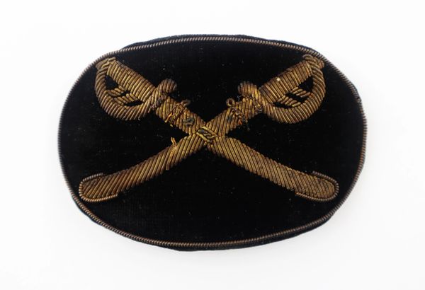 Cavalry Officer’s Embroidered Hat Insignia / Sold