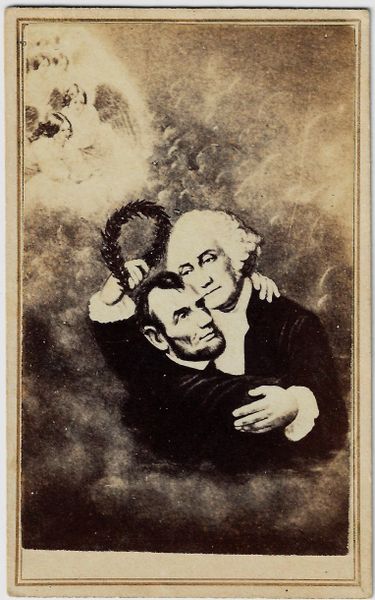 CDV, Lincoln and Washington Apotheosis / Sold