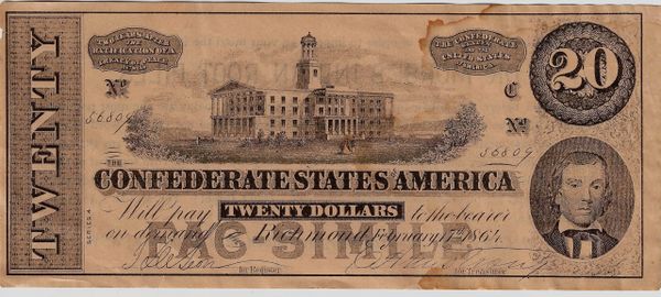 Confederate Facsimile Bill Advertisement for Dr. Moses’s Indian Root Pills / SOLD