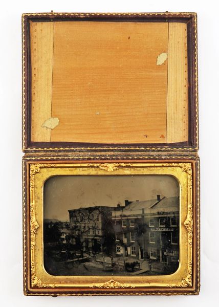 Half Plate Ambrotype of Downtown Towanda, Pennsylvania