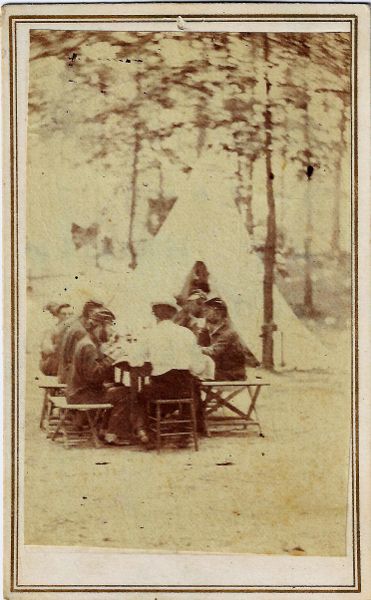 CDV of a Civil War Camp Scene
