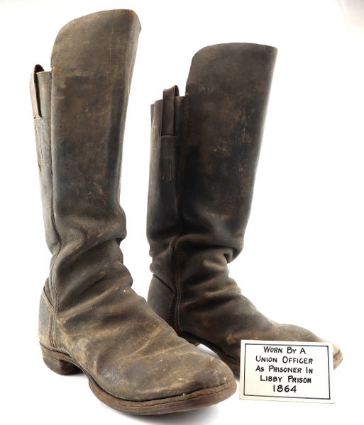 Civil War Boots Worn at Libby Prison / SOLD