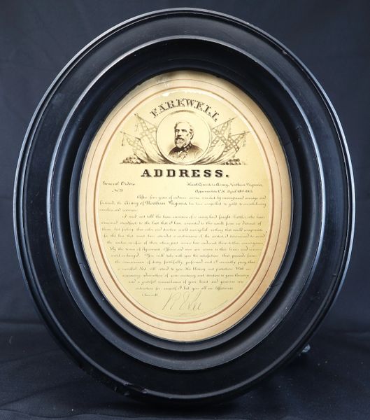 Rare 1866 Robert E. Lee Farewell Address Broadside, General Order No. 9 / SOLD