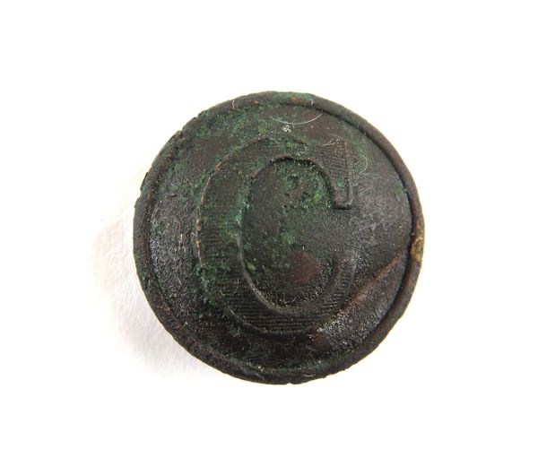 Confederate Cavalry “Lined C” Button, Battle of Gettysburg / SOLD