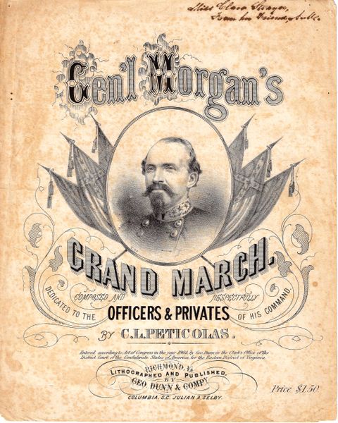 “General Morgan’s Grand March” Sheet Music / SOLD