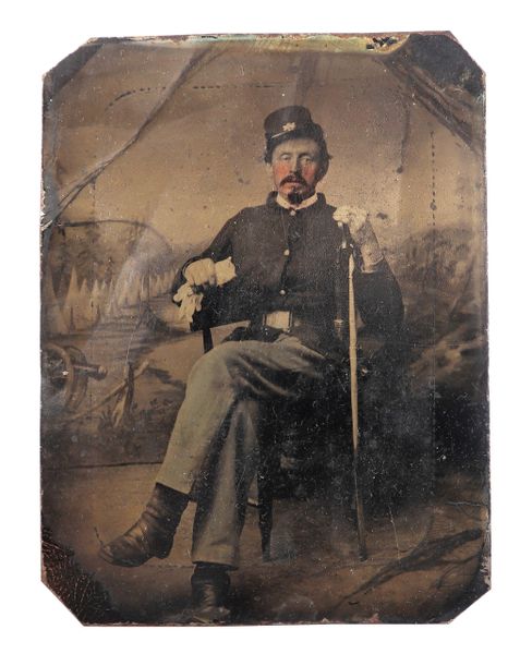 Quarter Plate Tintype of Union Artilleryman / SOLD