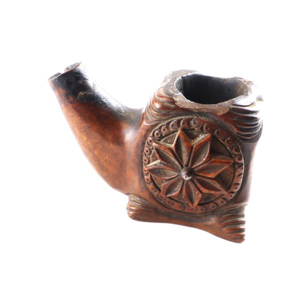 Decoratively Carved Briar Pipe Bowl / SOLD