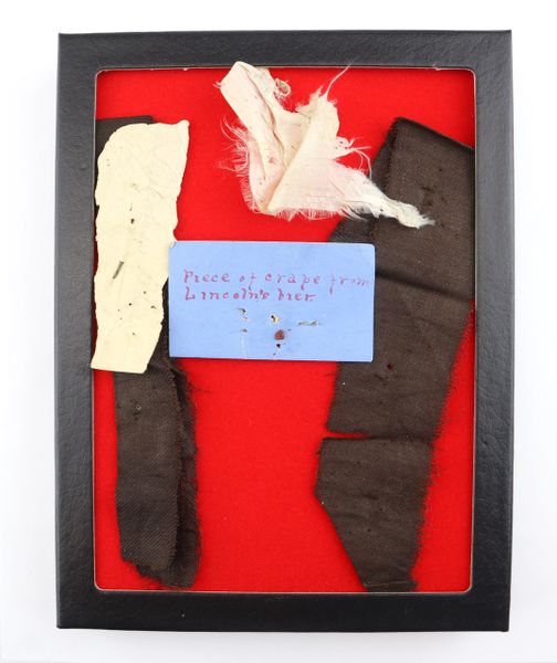 Pieces of Crape from Abraham Lincoln’s Funeral Bier / SOLD