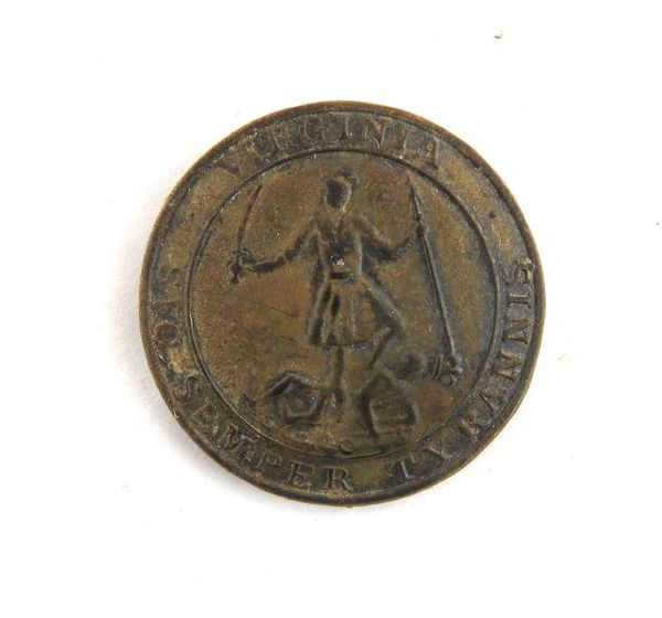 Virginia Militia Button, Battle of Gettysburg / SOLD