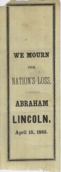 Abraham Lincoln Mourning Ribbon / On-hold