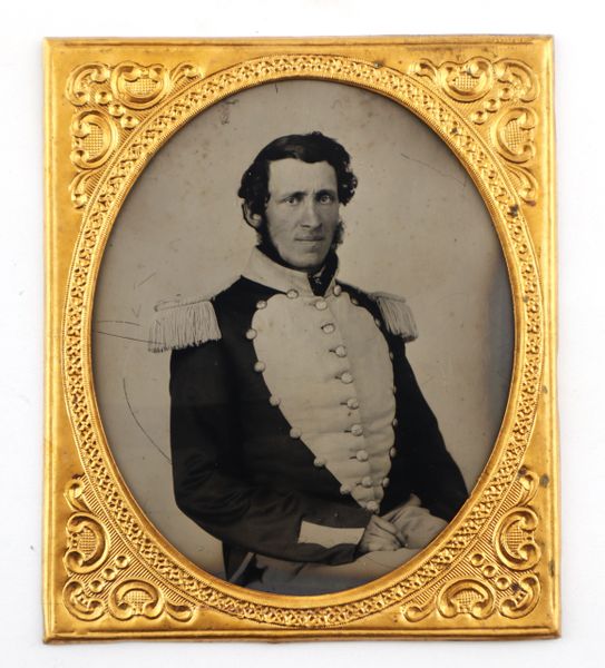 1/6th Plate Tintype of a Militia Soldier