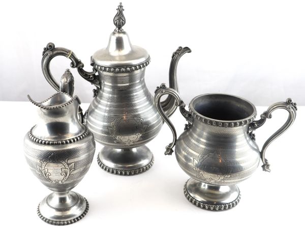 Rogers, Smith & Co. Silverplate Hollowware Set with Engraved 1863 Presentation