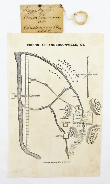 Bone Ring Carved at Andersonville Prison / SOLD