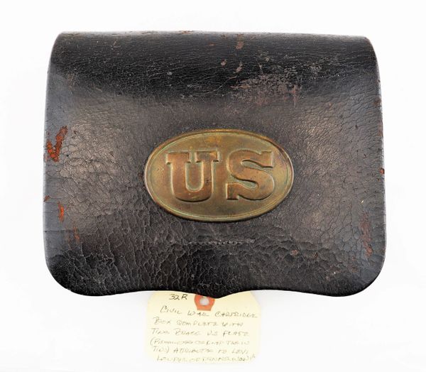 Pattern 1861 Cartridge Box Attributed to Levi Lupher 150th Pennsylvania Infantry “Bucktails”/ SOLD