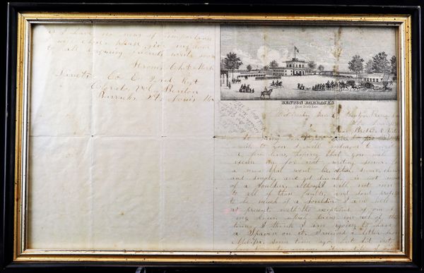 Framed Civil War Letter of Chester Morse, 2nd Colorado Infantry and Cavalry, Died of Measles in 1864