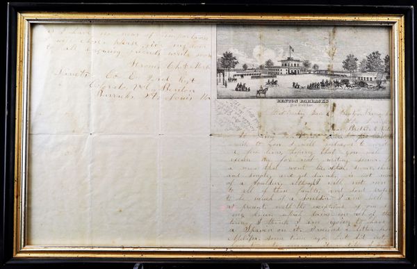 Framed Civil War Letter of Chester Morse, 2nd Colorado Infantry and Cavalry, Died of Measles in 1864 / SOLD