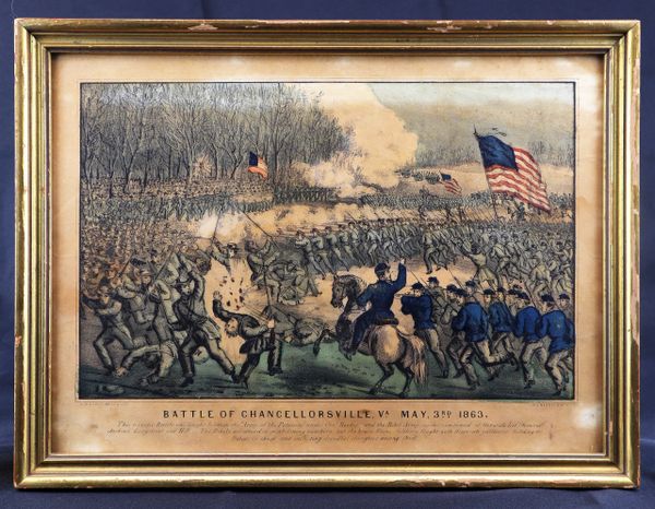 Currier & Ives Battle of Chancellorsville Lithograph / SOLD
