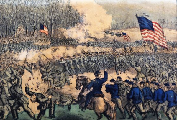 Currier & Ives Battle Of Chancellorsville Lithograph / SOLD | Civil War ...