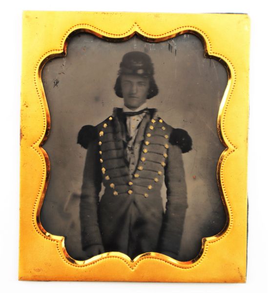 1/6 Plate Ambrotype of a Southern Militiaman