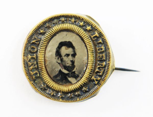 Abraham Lincoln Ferrotype Pin / Sold