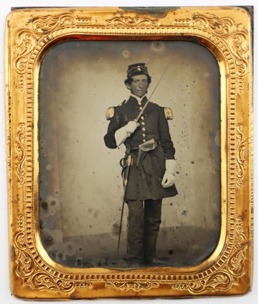 1/6th Plate Tintype of a Federal Officer / SOLD