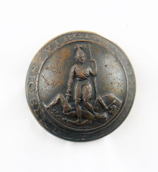 Confederate Virginia Coat Button from Gettysburg / SOLD