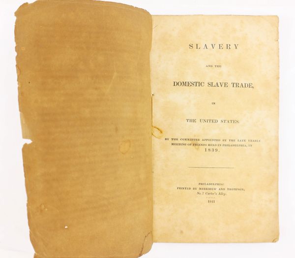Slavery and the Domestic Slave Trade in the United States. Antislavery Pamphlet Published in 1841