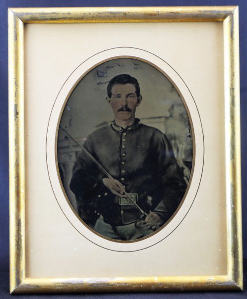Full-Plate Tintype of a Union Cavalryman