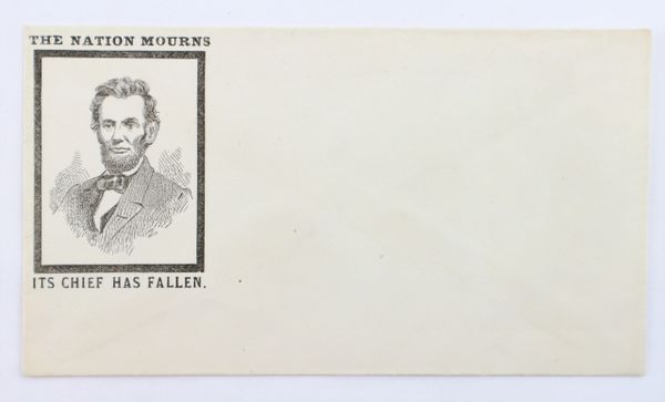 Postal Envelope with Abraham Lincoln Mourning Theme