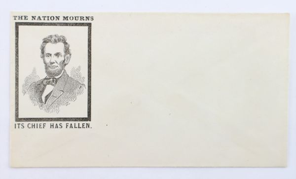 Postal Envelope with Abraham Lincoln Mourning Theme / SOLD