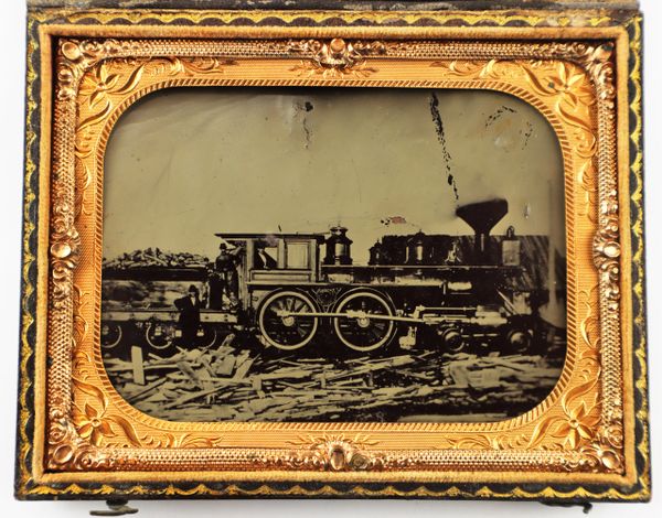 ¼ Plate Tintype of 4-4-0 Locomotive “New Brunswick” / SOLD