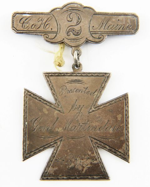 Company H, 2nd Maine Infantry Badge Presented by General John H. Martindale for Gallantry at the Battle of Bull Run and Siege of Yorktown