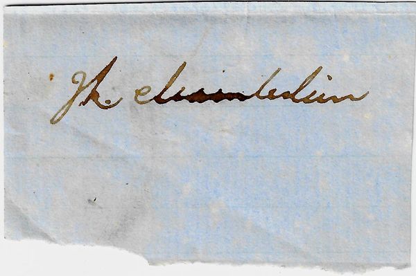 Joshua Lawrence Chamberlain Autograph / SOLD