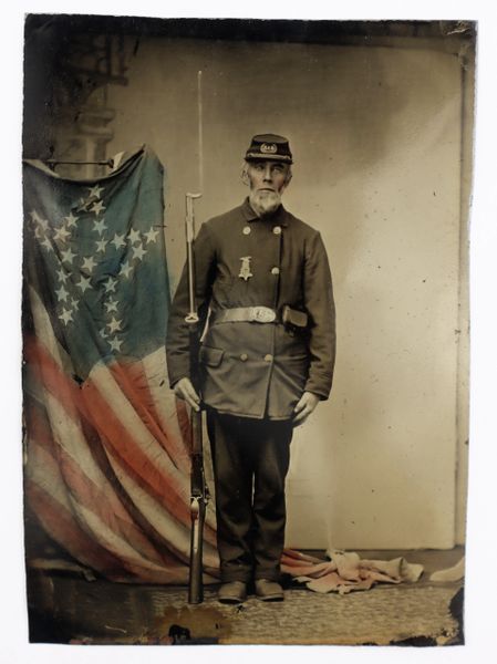 Full-Plate G.A.R. Tintype of James Moore, 24th New Jersey Infantry / SOLD