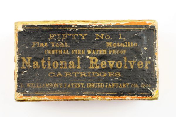 Empty Cartridge Box for the Moore Teat Fire Revolver / SOLD