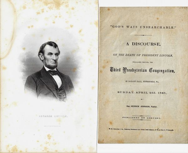 God's Ways Unsearchable A Discourse on the Death of President Lincoln / SOLD