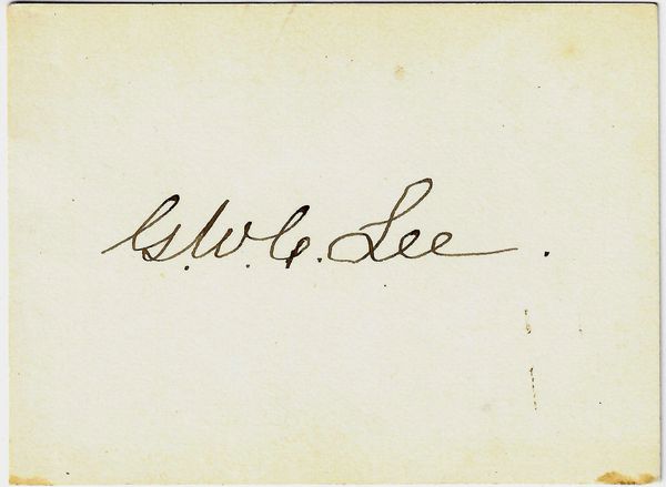 George Washington Custis Lee Autograph