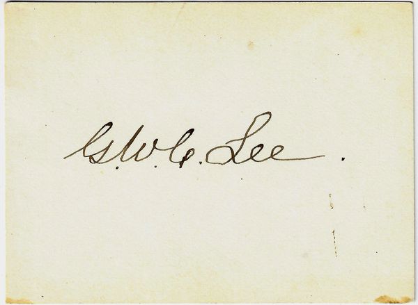 George Washington Custis Lee Autograph / SOLD