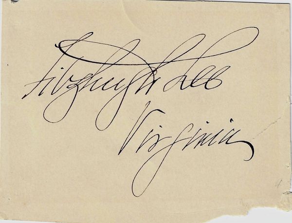William Henry Fitzhugh “Rooney” Lee Autograph / SOLD