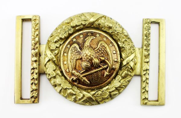 Sold at auction Brass Civil War Belt Buckle Auction Number 2600M Lot Number  614