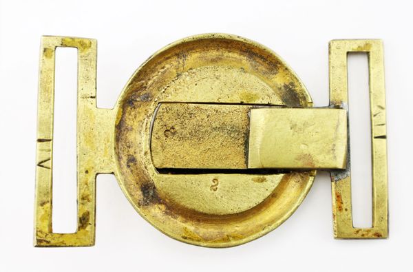 Image of Union Naval Officer's gilt brass belt buckle