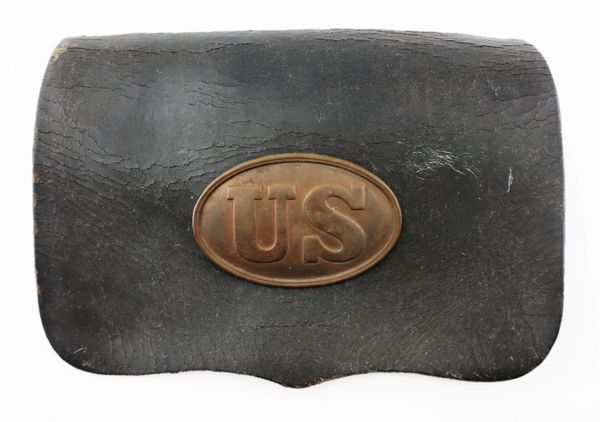 .69 Caliber Cartridge Box Flap with US Plate / SOLD