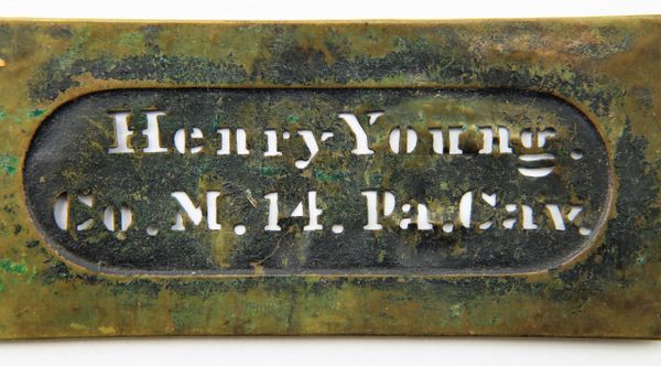 Identification Stencil, Henry Young 14th Pennsylvania Cavalry